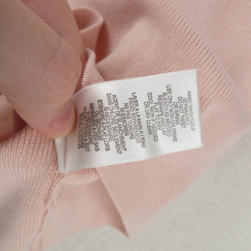 David Brooks Rib Knit Silk Shell Size MP Pink - Picture 5 of 8